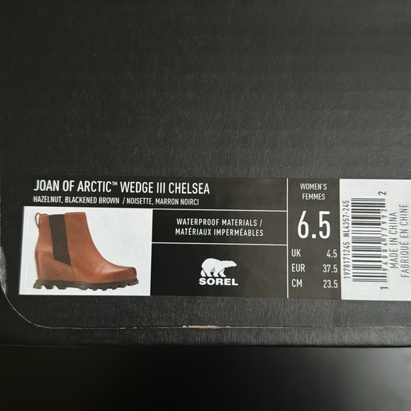Sorel Joan of Artic Wedge III Chelsea Boots Women's 6.5 Hazelnut Brown - Picture 6 of 7